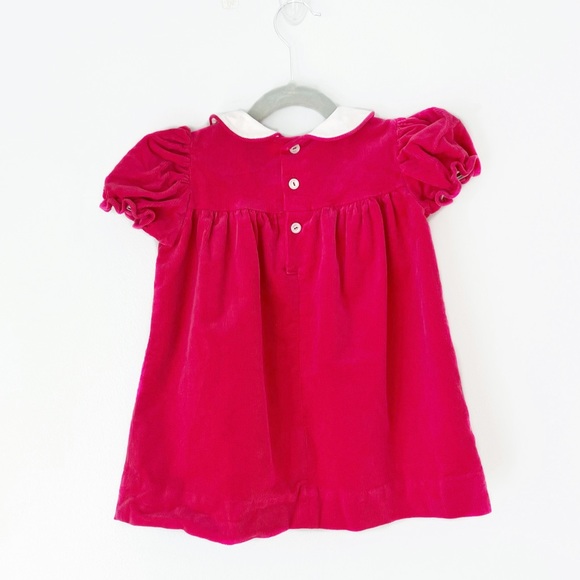 The Beaufort Bonnet Company TBBC Corduroy Short Sleeve Holly Day Dress 2T Pink - Picture 5 of 16